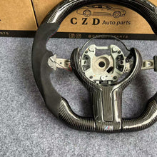 Load image into Gallery viewer, CZD auto parts for  BMW M2 F87 M3 F80 M4 F82 F83 M5 F10 M6 F06 F12 F13 X5 M F85 X6 M F86 carbon fiber steering wheel with alcantara leather side &amp; LED