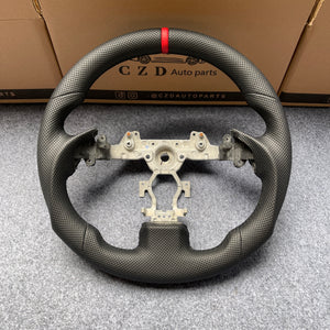czd auto parts carbon fiber steering wheel for Infiniti G37 with leather and stripe