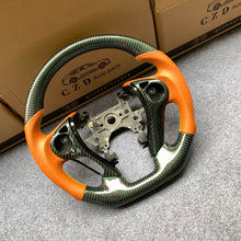 Load image into Gallery viewer, CZD auto parts for Honda Accord Crosstour 2013-2015 carbon fiber steering wheel with orange perforated leather side