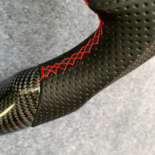 Load image into Gallery viewer, CZD Autoparts For Honda FK2 carbon fiber steering wheel red double stripe