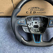Load image into Gallery viewer, CZD auto parts for Ford Escape 2017-2019 carbon fiber steering wheel with blue stripe line