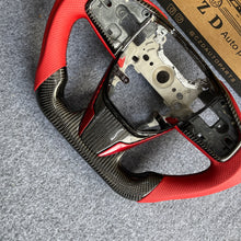 Load image into Gallery viewer, CZD auto parts for Honda 10th gen Civic SI 2016-2021 carbon fiber steering wheel with red perforated leather side