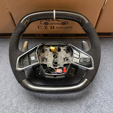 Load image into Gallery viewer, CZD auto parts for Chevrolet Corvette C8 2020+ carbon fiber steering wheel with white stripe