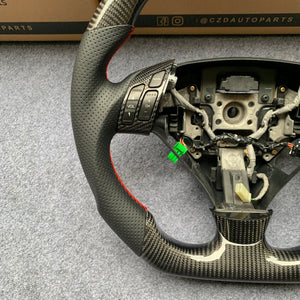 CZD auto parts For Honda Accord CL7 CL9 2003-2005 carbon fiber steering wheel with red stripe