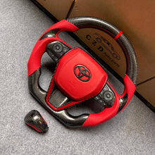 Load image into Gallery viewer, czd auto parts carbon fiber steering wheel for Toyota 8th gen Camry se xse le xle 2018-2022 with gear knob