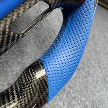 Load image into Gallery viewer, czd auto parts carbon fiber steering wheel for Infiniti G25 G35 G37 G37X 2007-2015 with blue airbag cover