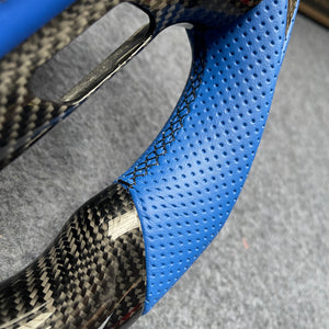 czd auto parts carbon fiber steering wheel for Infiniti G25 G35 G37 G37X 2007-2015 with blue airbag cover
