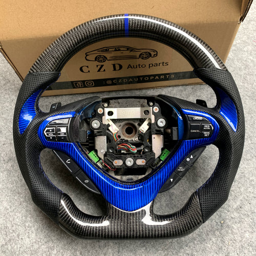 czd auto parts carbon fiber steering wheel for Acura TSX 2009-2014 with gloss carbon fiber