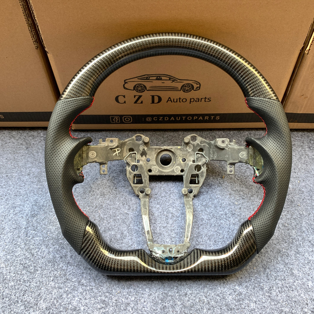 czd auto parts carbon fiber steering wheel for Acura TLX 2022+ with black perforated leather