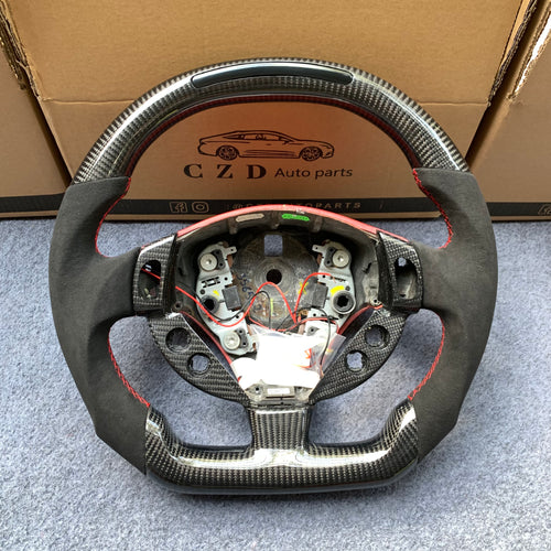CZD auto parts carbon fiber steering wheel for Maserati GranTurismo 2007-2020 with black alcantara