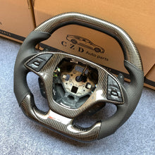 Load image into Gallery viewer, CZD auto parts for Chevrolet 6th gen Camaro 2016-2020 carbon fiber steering wheel with flat bottom &amp; logo