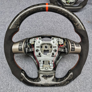 CZD auto parts carbon fiber steering wheel for Chevrolet Corvette C6 Z06 C6 2005-2013 with orange stripe