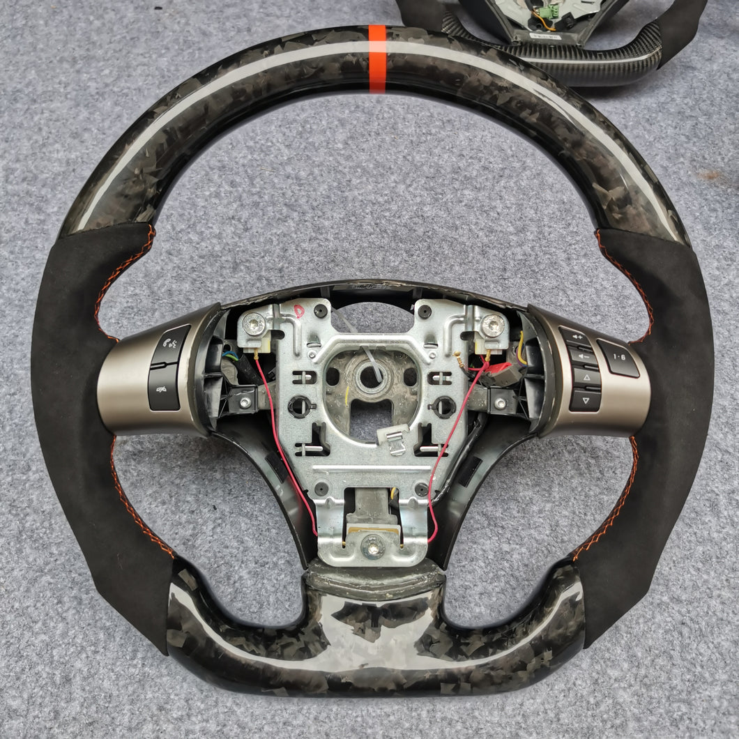CZD auto parts carbon fiber steering wheel for Chevrolet Corvette C6 Z06 C6 2005-2013 with orange stripe