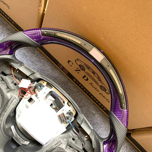 CZD auto parts carbon fiber steering wheel for Chevrolet 5th gen Camaro 2010-2015 with gloss purple carbon fiber