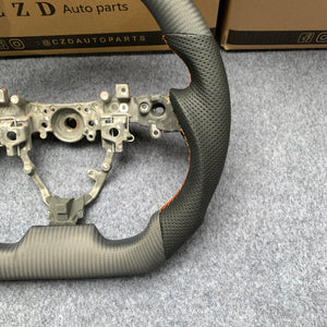 czd auto parts carbon fiber steering wheel for Toyota IQ with yellow stripe