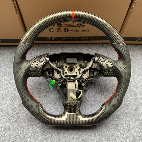 czd auto parts carbon fiber steering wheel for Accord EX-L 7th Gen 2003-2007 with black perforated leather