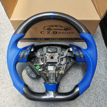 Load image into Gallery viewer, czd auto parts carbon fiber steering wheel for Accord V6/Forum/coupe/CL9/CL7 with blue perforated leather