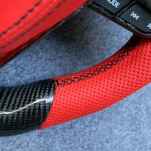 Load image into Gallery viewer, CZD Autoparts for Toyota Avalon 2019-2022 carbon fiber steering wheel with led and red smooth leather airbag cover