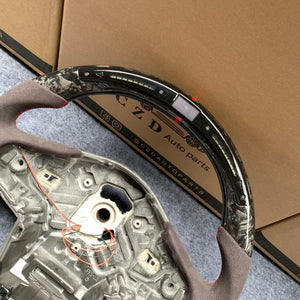 CZD Autoparts For TOYOTA SUPRA A90 A91 MK5 2020-2021carbon fiber steering wheel with Japanese LED