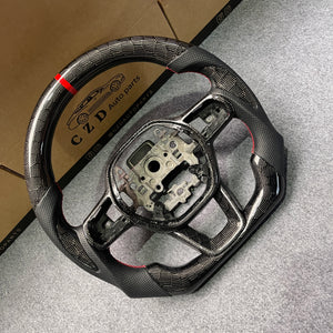 czd auto parts carbon fiber steering wheel for Honda 11th gen Civic XI 2021-2022 with honeycomb carbon fiber thumbgrips