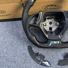 Load image into Gallery viewer, CZD auto parts for Chevrolet Corvette C7 2014-2019 carbon fiber steering wheel with blue stripe line