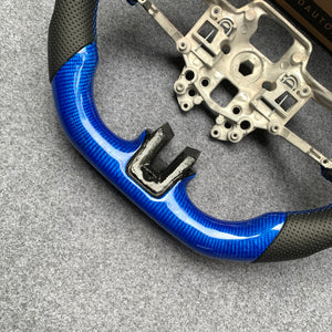 CZD Autoparts for Ford Mustang 2018-2022 carbon fiber steering wheel 6mm stripe line at top
