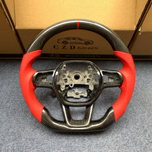 Load image into Gallery viewer, CZD Autoparts For Honda 11th gen Civic XI carbon fiber steering wheel gloss carbon fiber trim
