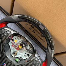 Load image into Gallery viewer, CZD auto parts for BMW M3 E90 E92 E93 2008-2013 carbon fiber steering wheel with red carbon thumb &amp; LED