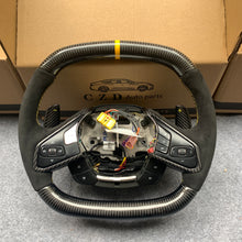 Load image into Gallery viewer, CZD auto parts for Chevrolet Corvette C8 2020+ carbon fiber steering wheel with yellow stripe