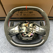 Load image into Gallery viewer, CZD auto parts carbon fiber steering wheel for Chevrolet Corvette C8 with red stitching