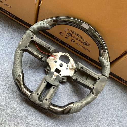 CZD autoparts for Ford Mustang Shelby GT500 2010-2014  carbon fiber steering wheel with led