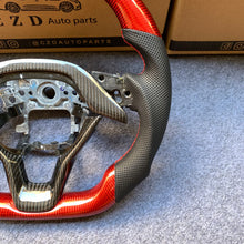 Load image into Gallery viewer, CZD auto parts for Honda 10th gen Accord EXL EX LX 2018-2022 carbon fiber steering wheel with red carbon fiber top &amp; bottom
