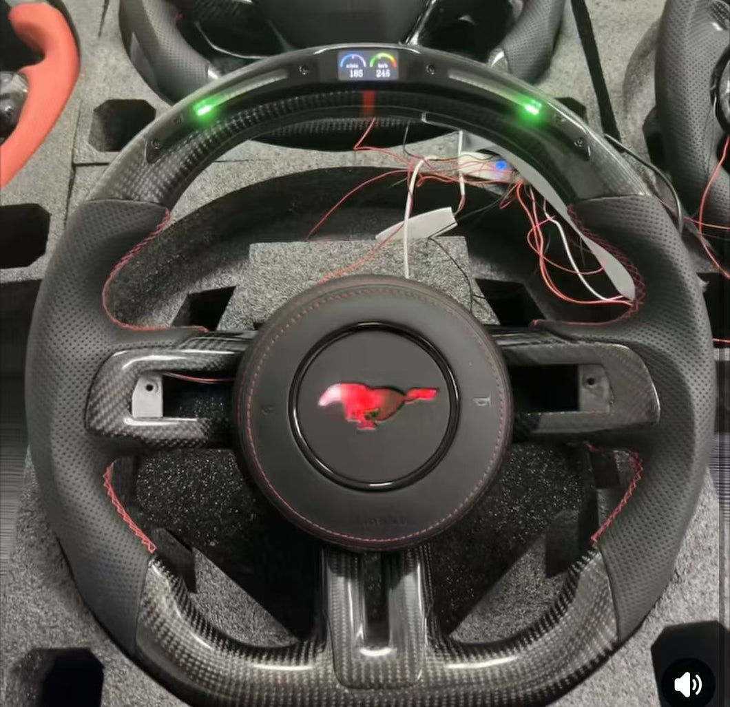 CZD auto parts 2016 mustang carbon fiber steering wheel for deposit