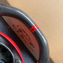 Load image into Gallery viewer, CZD auto parts for All Boxster models - 2013-2016 carbon fiber steering wheel with red alcantara leather side