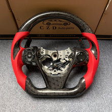 Load image into Gallery viewer, CZD auto parts for Toyota Venza 2013-2015 carbon fiber steering wheel  with red perforated leather side