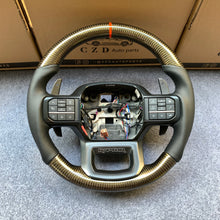 Load image into Gallery viewer, CZD auto parts for FORD EXPEDITION 2022 carbon fiber steering wheel with golden wire carbon