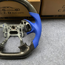 Load image into Gallery viewer, czd auto parts carbon fiber steering wheel for Acura TL with blue perforated leather