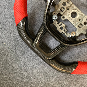 CZD Autoparts For Honda 11th gen Civic XI carbon fiber steering wheel gloss carbon fiber trim
