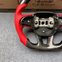 Load image into Gallery viewer, CZD auto parts for Dodge (SRT) Challenger 2015-2021 carbon fiber steering wheel with red perforated leather side