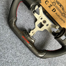 Load image into Gallery viewer, CZD autoparts for  Chevrolet Corvette C6 Z06 C6 2005-2013 carbon fiber steering wheel with a red logo in the bottom