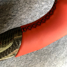 Load image into Gallery viewer, CZD auto parts for TOYOTA SUPRA A90 A91 MK5 2020-2021 carbon fiber steering wheel with red smooth leather side