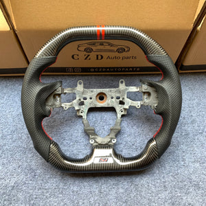 CZD Autoparts For Honda FK2 carbon fiber steering wheel SI badge bottom
