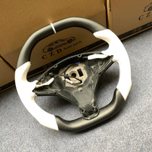 Load image into Gallery viewer, czd auto parts carbon fiber steering wheel for Tesla S with white stripe
