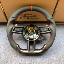 Load image into Gallery viewer, CZD auto parts for Macan models 2014 - 2022 carbon fiber steering wheel with perforated leather top carbon bottom