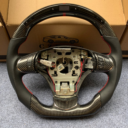 CZD auto parts carbon fiber steering wheel for Chevrolet Corvette C6 Z06 C6 2005-2013 with red stripe