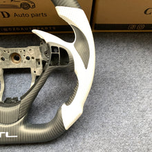Load image into Gallery viewer, czd auto parts carbon fiber steering wheel for Acura TL/ILX with white perforated leather