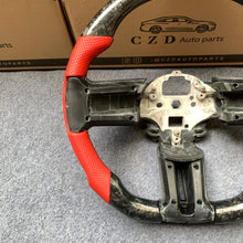 Load image into Gallery viewer, CZD autoparts for  Ford Mustang 2009-2014  carbon fiber steering wheel with red perforated leather side