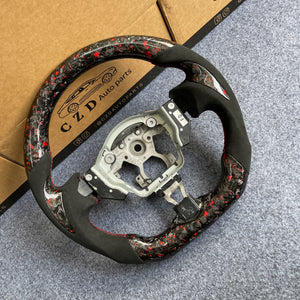 czd auto parts carbon fiber steering wheel for nissan 370z with red stitch