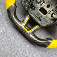 Load image into Gallery viewer, CZD auto parts for Ford Focus RS ST 2015-2018 carbon fiber steering wheel with yellow perforated leather side