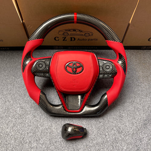 czd-autoparts fit for Toyota 8th gen Camry se xse le xle 2018-2022 carbon fiber steering wheel